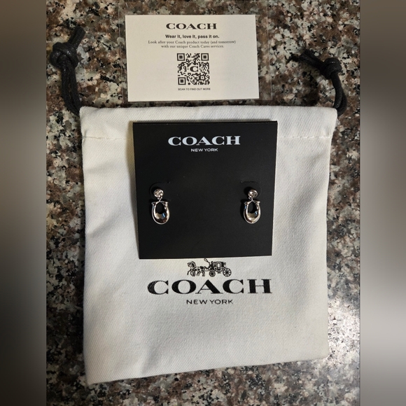 Coach Crystal Small Dangle Earings - Picture 2 of 2